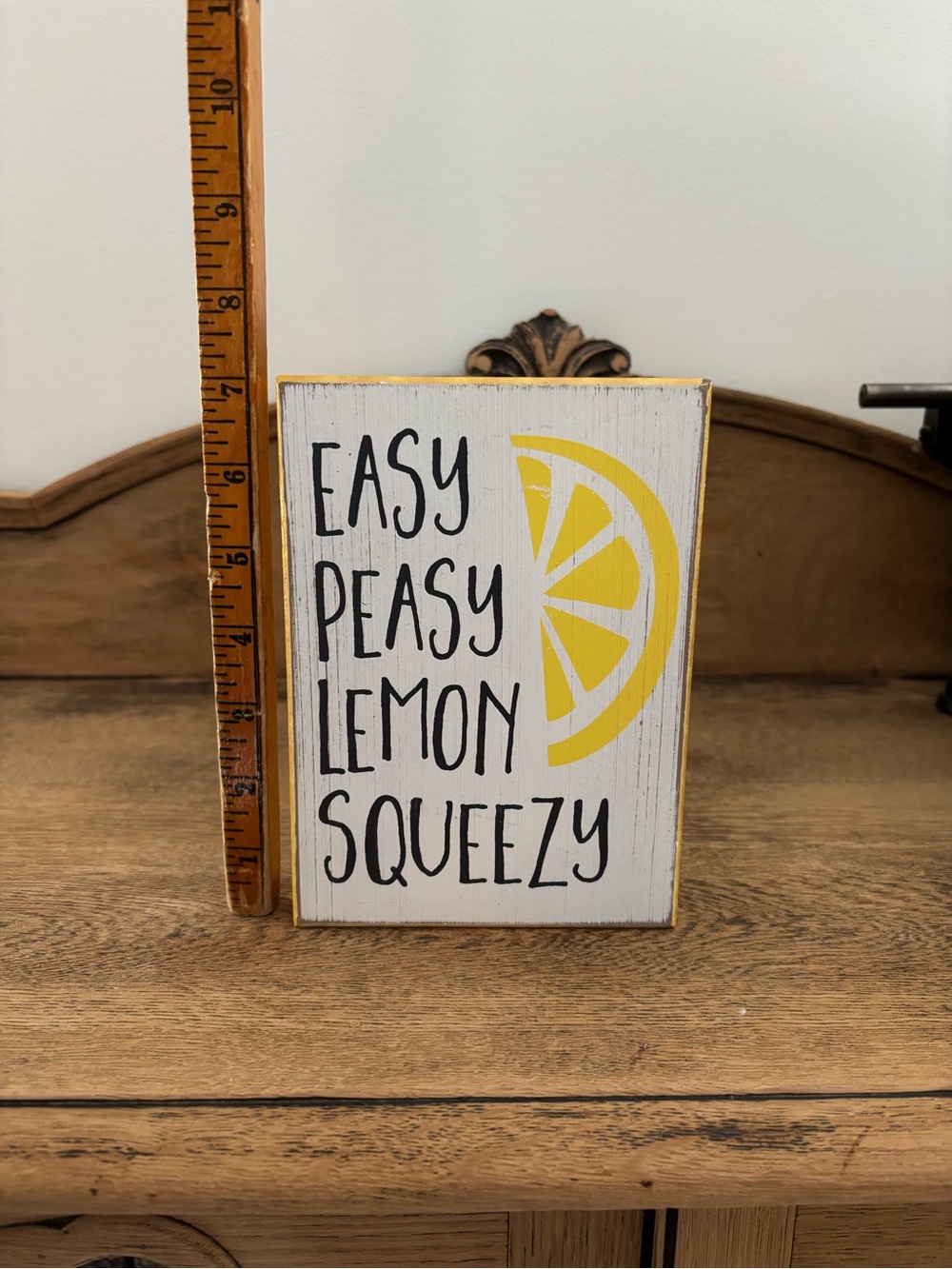 Yellow Lemon 'Easy Peasy Lemon Squeezy' Decorative Wall Plaque